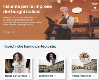 E-commerce: eBay e Confcommercio digitalizzano borghi italiani